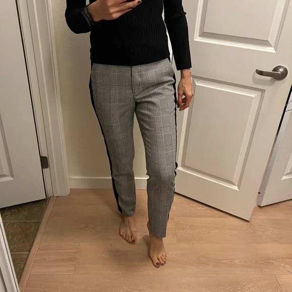 The Kooples Velvet Stripe Houndstooth Pants - Picture 4 of 9